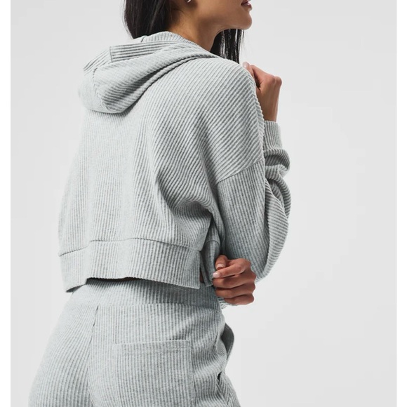 Alo Yoga Muse Hoodie, cozy athletic gray - Picture 3 of 5